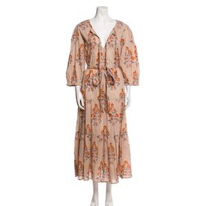 Pink Chicken Floral Puff Sleeve Maxi Dress